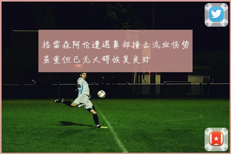 格雷森阿伦遭遇鼻部撞击流血伤势虽重但已无大碍恢复良好